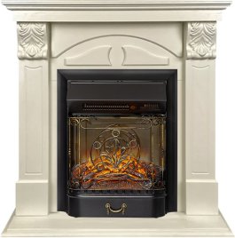 Каминокомплект Royal Flame Dublin RUSTIC (Разборный) с очагом Majestic FX M Black RC слоновая кость